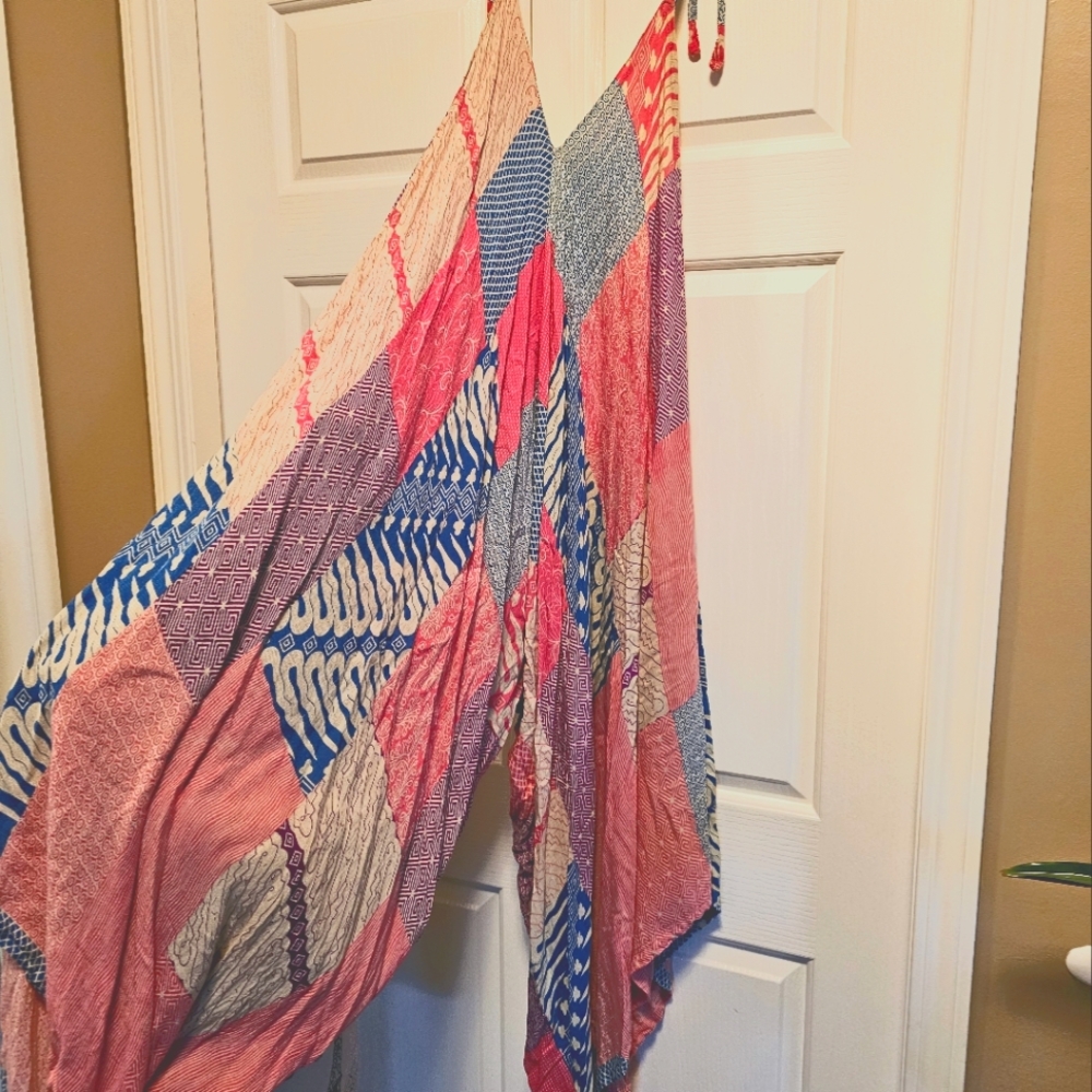 Free-floating Assymetrical Kerchief Romper